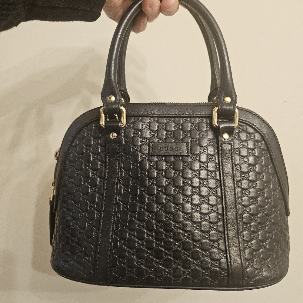π Gucci Microguccissima Dome Satchel | Dark Navy Blueπ - Picture 10 of 16